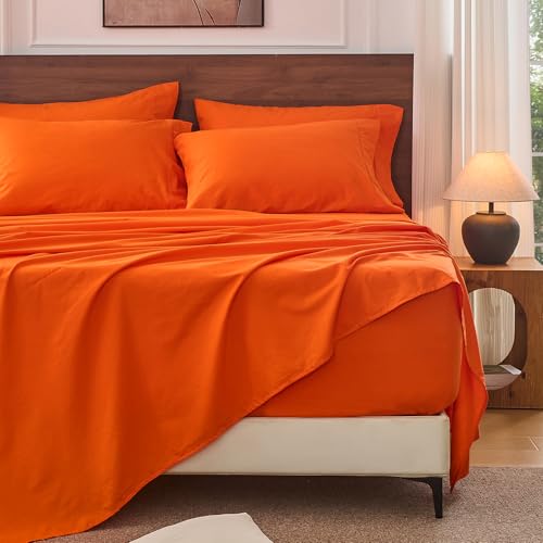 Image of Bedlifes 100% French Linen King Bedding Set - 18-24 inch Extra Deep, 4-Piece | Soft & Durable, Breathable & Cooling, Flax Linen Sheet, OEKO-TEX Certified, Moisture Wicking, Easy Care, Machine Washable