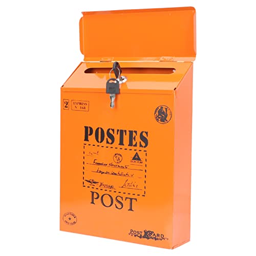 YARNOW Cassetta Postale Vintage Con Serratura Decorativa e Pratica Da Montare Muro Per Casa e Ufficio Spazio Sufficiente Per Riviste e Documenti Design Elegante Con Lettere Inglesi