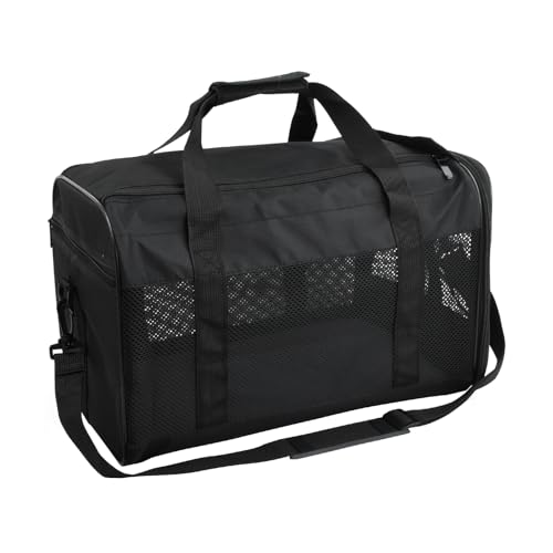 Ziyonix Trasportino per Cani e Gatti, Traspirante e Pieghevole Trasportino Cane, Gabbietta per Animali Domestici con Tappetino Lavabile Rimovibile per gatti e cani fino a 10 kg, 44 x 27 x 28 cm (Nero)