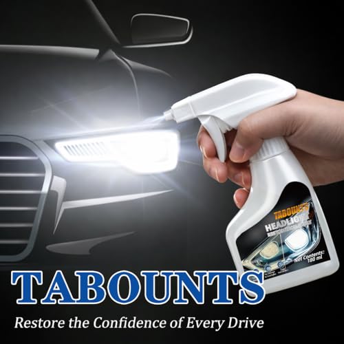 4-Piece TABOUNTS Headlight Restoration Kit w/ Cleaning Spray, Ceramic Coating, Sponge and Towel 8.99 + Free Sh + 50% Off Code EM3LY4CD - image 6