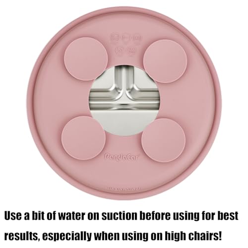 PandaEar 2er-Set Edelstahl Baby Teller mit Saugnapf & 2er-Set Babybesteck – Geteilte Kinderteller mit Löffel und Gabel, BPA-frei, Rutschfestes Baby Geschirrset für Beikosteinführung