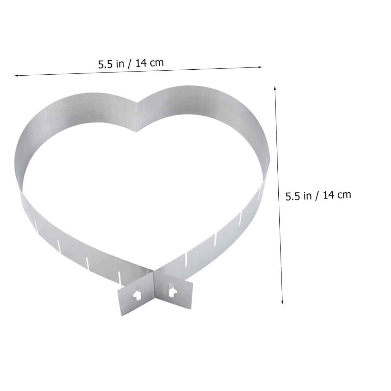 CIYODO Professional Heart Shaped Cake Adjustable Stainless Steel Mousse Ring Baking Accessory for Home Bakers Reusable Easy to Clean for Cakes and Mousse