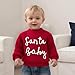 Cudtum Kids Christmas Sweater Baby Boy Girl Knit Sweaters Holly Jolly Santa Crewneck Pullover Sweater Winter Clothes Tops Wine
