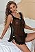 Avidlove Sexy Lingerie for Women Sheer Lace Babydoll Mesh Chemise Sleepwear Nightie Boudior Outfits Black