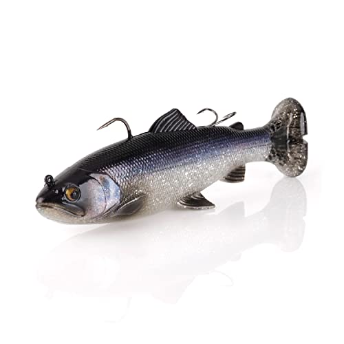 Savage Gear Pulse Tail Trout RTF Fishing Bait, 2 1/3 oz, Kokanee Trout, Realistic Contours, Colors & Movement, Durable Construction, Dual Heavy-Duty Fishing Hook Rigging, Scent Infused
