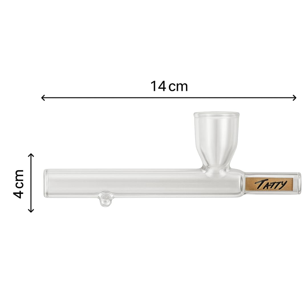Weedness Glas-Pfeife für Aktivkohlefilter 14 cm – Tabakpfeife Schraubpfeife Smoking Pipe für Unterwegs Purpfeife Kleine Edle Pfeifen