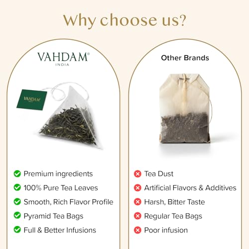 Image of VAHDAM, Exotic Darjeeling First Flush Tea Leaves (100 Black Tea Bags) High Caffeine, Non GMO, Gluten Free | Aromatic & Robust | Unblended First Flush Darjeeling Tea Bags | Resealable Ziplock Pouch