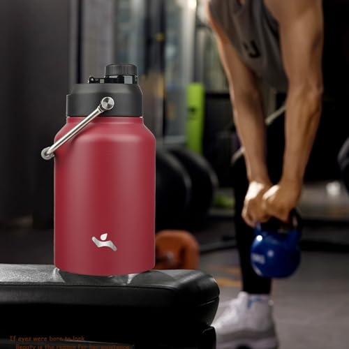Image of Konokyo 64 oz Insulated Stainless Steel Water Bottle Jug with Handle