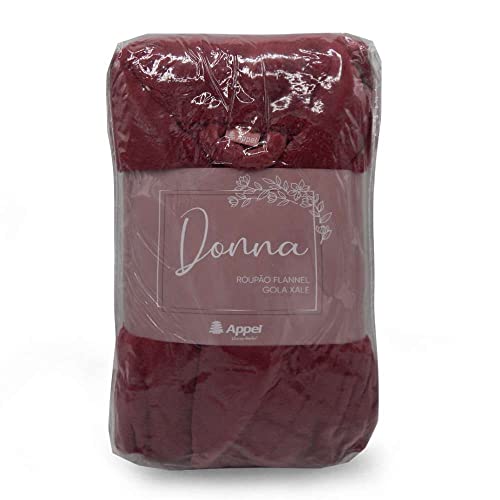 Roupão Adulto Microfibra Flannel Donna - Appel - Bordô