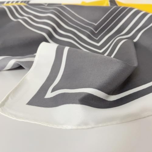 Image of Printed Poly Silken feel Scarf Stole for Women | Stylish, Soft, & Lightweight | Satin Feel Neck Scarf, Hair Scarf, Head Scarf for Women | Square Silk Stole for Handbag
