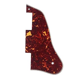 Alnicov Pickguard pour guitare Gibson ES-335, style court (tortue rouge 3 plis) - Les Beatles, Paul McCartney, John Lennon, RIngo Starr, George Harrison