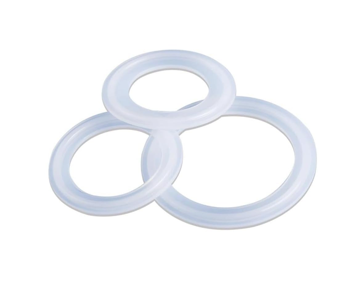 10 sztuk Tri Clamp Ferrule Silikonowa taśma uszczelniająca Pierścień uszczelniający, 50,5 mm OD Sanitarna uszczelka silikonowa(102mm-119mm)