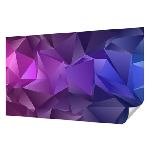 Papier Peint Auto-Adhésif 416x254 cm Panoramique Triangles Violets