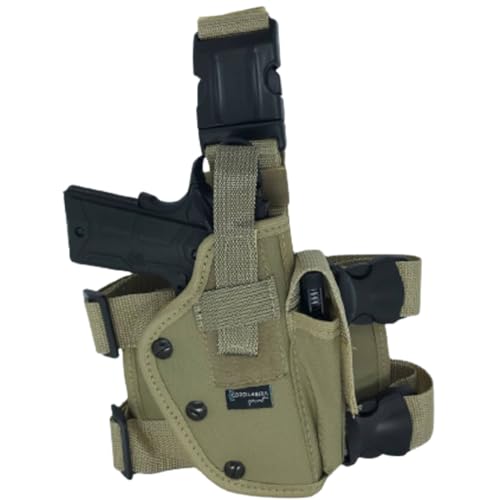 Coldre Robocop de Perna Militar Guarda Policial Cordilheira Sport Tan