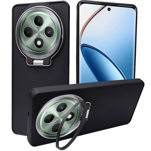 Image of A rtistque Silicone Back Cover Case for Oppo F27 5G with Camera Stand | Shockproof TPU | Stylish Protective Design | Slim Fit | Ultra Matte - Black