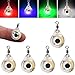 CurcKua Underwater Fishing Light, 5PCS Eye Shaped Flashing LED Fishing Lights, Waterproof Tip up Lights Ice, 0.6x1 Inch Mini Attractants Lures LED Tip up Ice