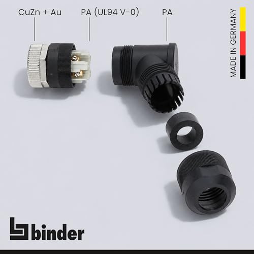 M12 passage de câble 8-13mm prise coudée binder alimentation IP67 - 4