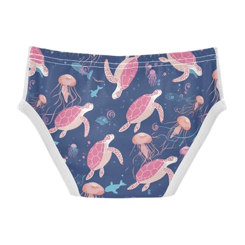 Wusikd Turtle Ocean Boys' Underwear Cotton Fishes Boys Briefs Soft Toddler Underwear 2T2