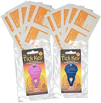 Burket Enterprises Easy Tick Remover! 2 Individually Wrapped-Tick Key Remover Kits w/Bonus! Great Gift