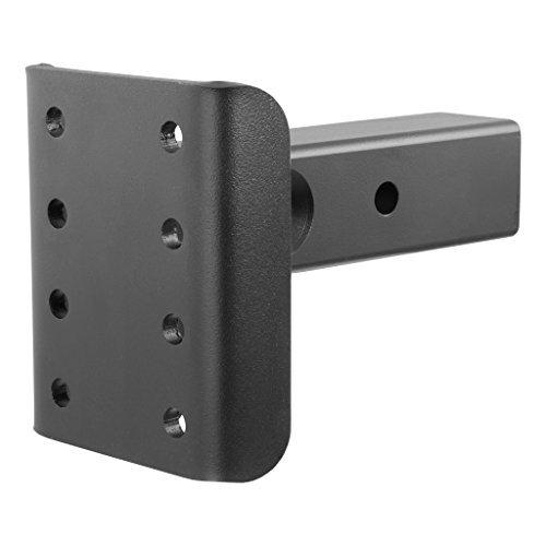 CURT 48339 Adjustable Pintle Hitch Mount, Fits 2-1/2-Inch Receiver, 20,000 lbs. GTW, 7-1/4-Inch Plate Height, 6-1/4-Inch Shank Length