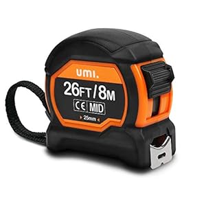 Amazon Brand – Umi Tape Measure 8M 26FT, Retractable Professional Measuring Tape, Imperial and Metric Measurements with…