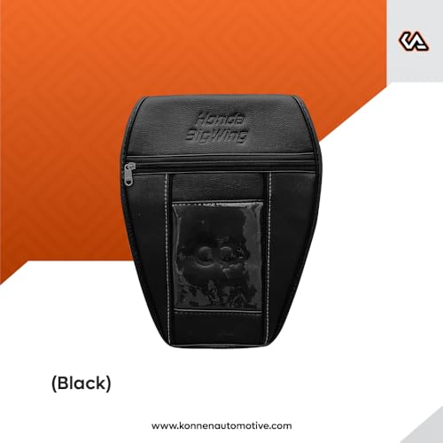 Image of Tank Cover | Tank Bag | Tank Pouch with Water Proof Cover Compatible with Honda H'ness CB350 | CB350 | RS CB350 (Black) (Pack of 1)