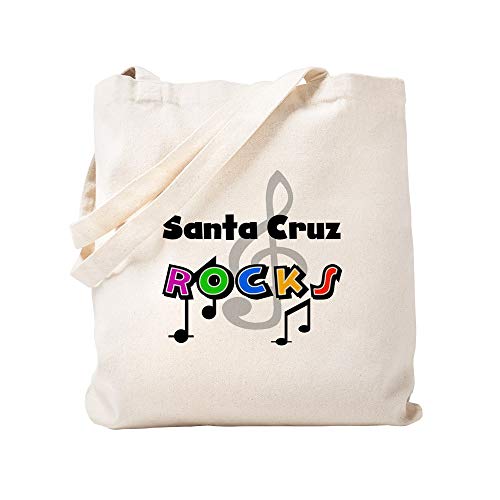 CafePress Santa Cruz Rocks Tote Bag Natural Canvas Tote Bag, Reusable Shopping Bag