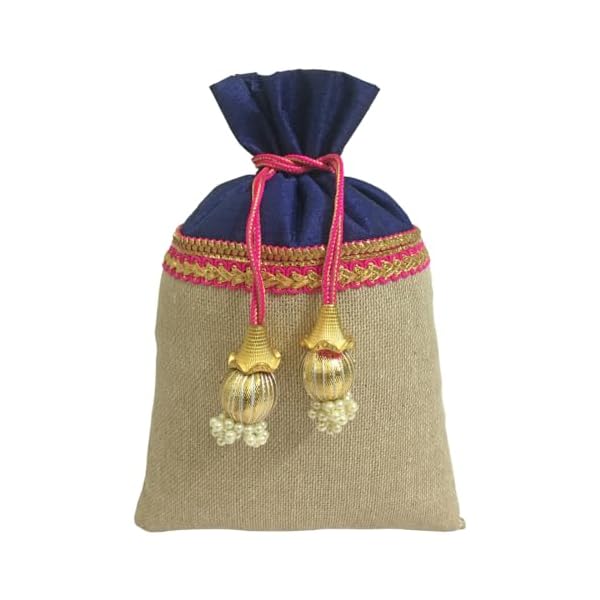 MAGNUS ECO BAGS Womens jute potli bags for return gifts. (10pcs, 20pcs, 50pcs and more)