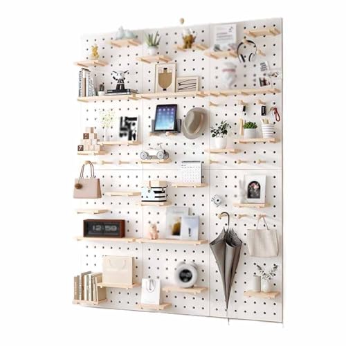 Panneaux perforés muraux de rangement en bois 12mm organisateur blanc pour bureau et maison