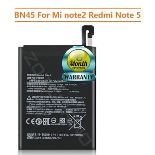 Image of Original BN45 Battery for Redmi Note 5 Pro MEI7S / MEI7 Battery with 6 Month Warranty***(CC299)