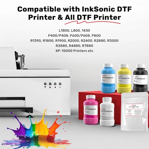 Image of InkSonic 500ml Inkjet Printer Cleaning Solution for DTF Printers,Helps Reduce Ink Clogging & Maintain Print Quality, Compatible with XP600, L1800, XP15000, P600