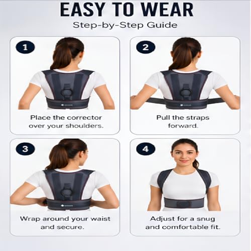 Image of ZEDAN Taylor Brace Dorso Lumbar Spinal Brace | Adjustable Back & Shoulder Support Belt | Unisex Spine Alignment & Posture Support | for Men & Women