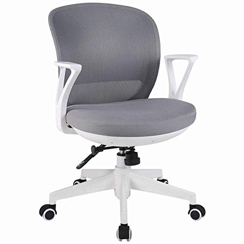 Silla giratoria de malla ZZ con elevador de altura y diseño compacto gris para estudio