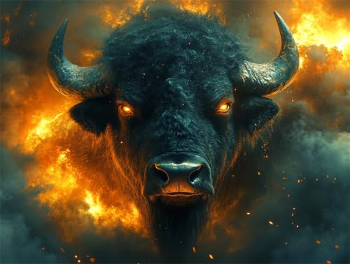 Pintura acrílica de vaca 80x100cm para pintar por números