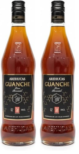 Guanche Arehucas Ron Miel 20º, 70cl (Paquete de 2)