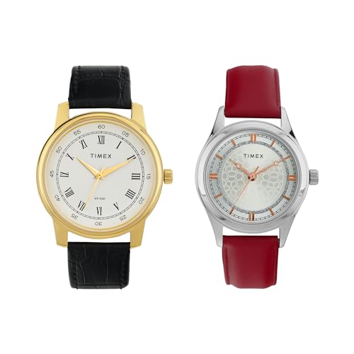 TIMEX Womens Brass White Round Dial Analog Pair Watch - Tw00Zr350, Band_ Multicolor (B0DGXJMMPN) Amazon Price History, Amazon Price Tracker
