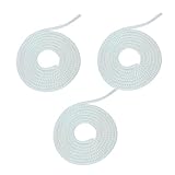 3Pcs Spiral Cable Protector, Chargers Cable Protector Data Cable Protect Sleeve, Headphone Cable Saver for Phone Earphone USB Data Cable Pet Chew 1.5m (4.92ft) (White)