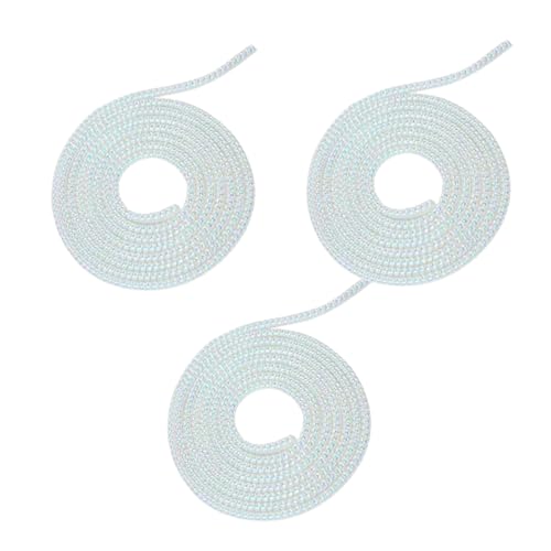 3Pcs Spiral Cable Protector, Chargers Cable Protector Data Cable Protect Sleeve, Headphone Cable Saver for Phone Earphone USB Data Cable Pet Chew 1.5m (4.92ft) (White)