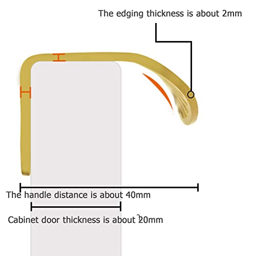 Candeon Gold Drawer Knobs, 4Pcs Brass Kitchen Cabinet Handles Gold Drawer Handles - Image 3