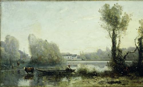Póster en lienzo de pinturas famosas cuadro Jean Baptiste Camille Corot 60x90cm