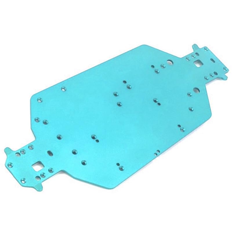 Châssis 94111 aluminium contre la torsion : plaque de base 04001 pour chariot 1/10