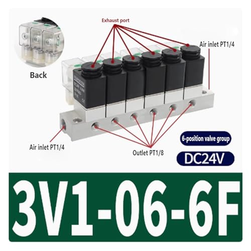Électrovanne à vide 3V1-06 anti-perte de pression pour bloc 6F - 3
