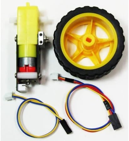 Japan Robot RDO-502EN Geared DC Motor with Encoder and Tire Included