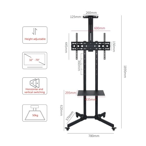 Soporte Móvil para TV con Rotación 1500° Ajustable miniatura 4