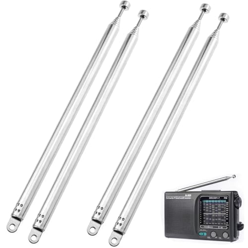 RUNCCI-YUN Antena telescópica portátil estéreo de radio FM de 7 nudos de 7 nudos