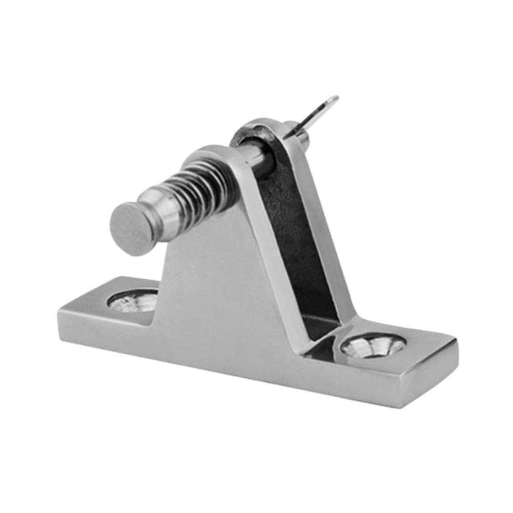 Boat Mount Deck Hinge with Quick Release Pin Marine Accessory Bimini Fitting 60mm Mirror Polish