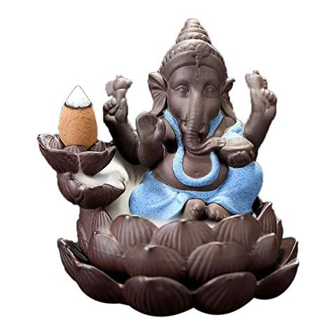 Backflow Incense Burner with 10 PCS Incense Cones Waterfall Incense Holders Cover