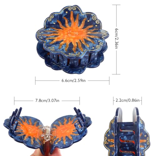 Acetate Sun & Moon Mexican Personalized Hair Claw Clip for Women Gift 1 Piece