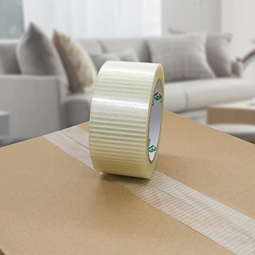 Filamentklebeband Bidirektional, Verstärkt Filamentband 50 mm x 50 m, 1 Rollen