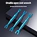 havcybin 3pcs Aluminum Alloy Wrench 3-4mm 4.5-5mm 5.5-7mm Double End Universal Spanner Open End Small Wrench Set Repair Tool For Rc Crawler Car HSP Traxxas Axial SCX10 Truck (Blue)